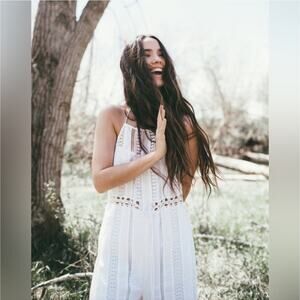 Free People Sydney Sky Small White Jumpsuit